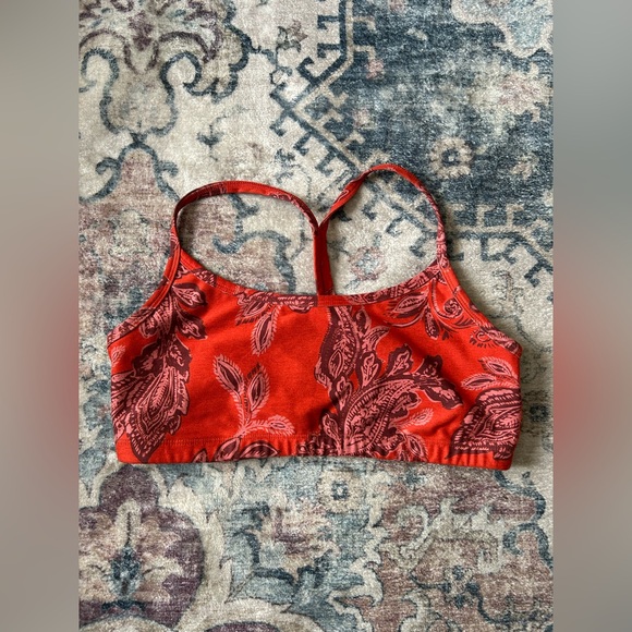 Beyond Yoga Other - NWOT Beyond Yoga Orange Paisley Sports Bra Size L